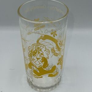 VINTAGE BAUM Wizard Of Oz The Cowardly Lion Drinking Glass